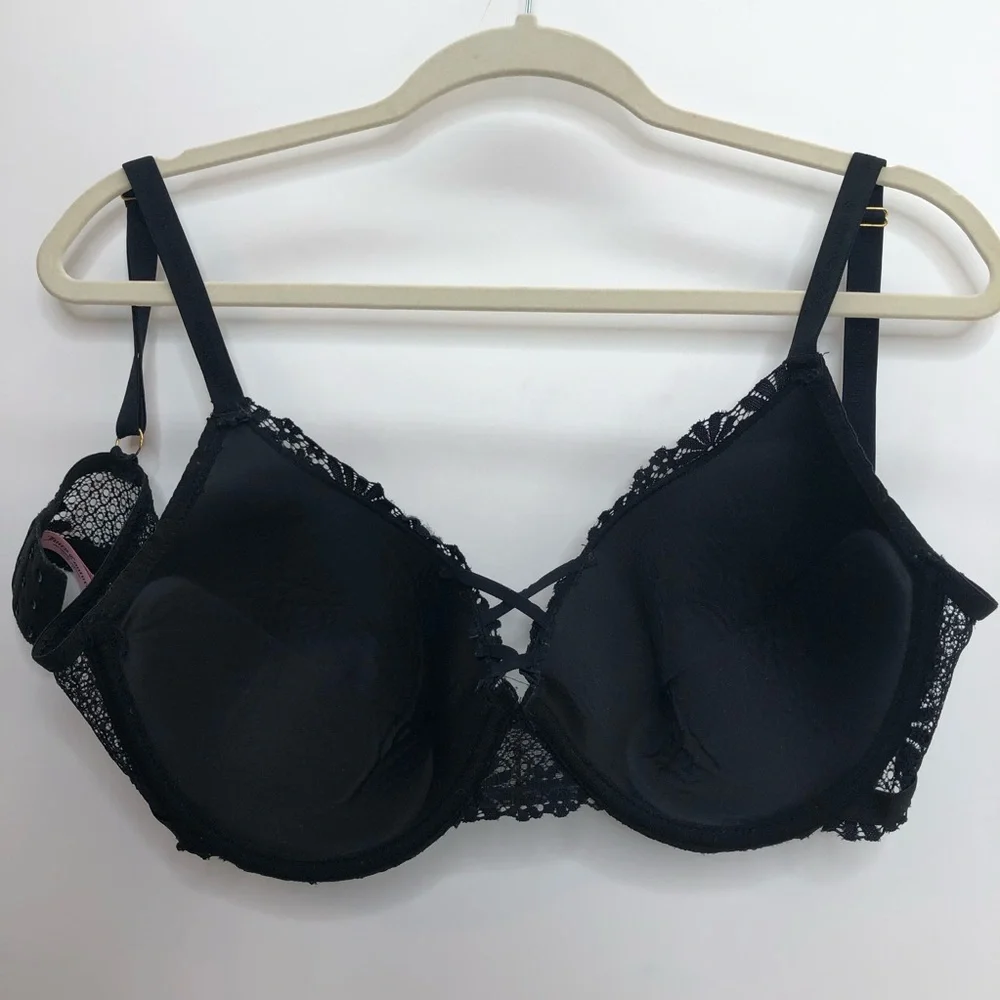 Juicy Couture black padded cup bra